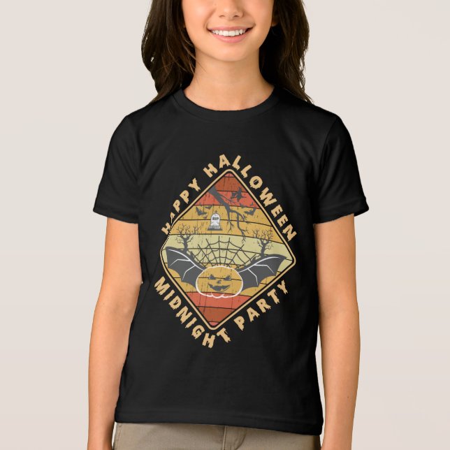 T-shirt En Tri-matière Bonne fête de minuit d'Halloween (Recto)