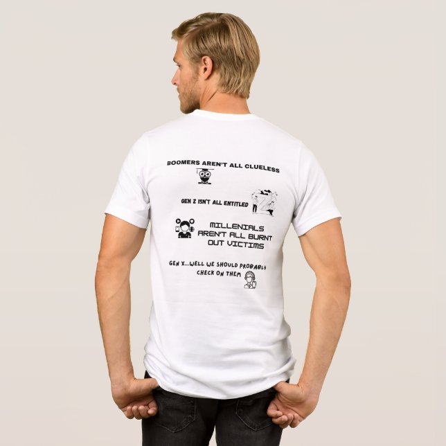 T-shirt En Tri-matière Boomers, Gen Z, Millennials, Gen X (Verso intégral)