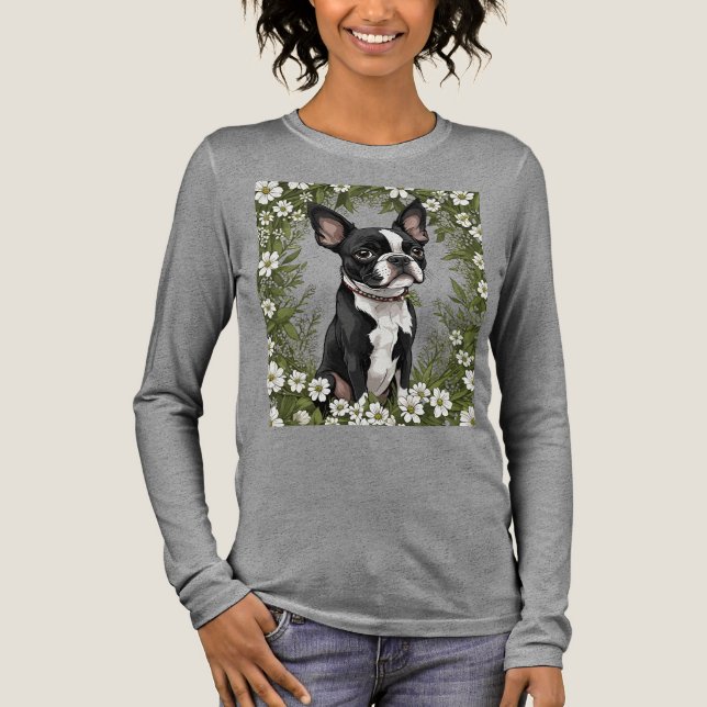 T-shirt En Tri-matière Boston Terrier Et Massachusetts Mayflowers 3 (Recto)