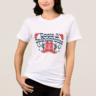 T-shirt En Tri-matière Bottes et futures mariées, fête western