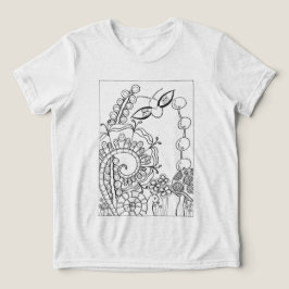 T-shirt En Tri-matière Bouche avec escargot et fleurs d'imaginaire