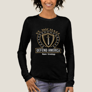 T-shirt En Tri-matière Bouclier tactique Saint Michel défend l'Amérique E