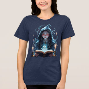 T-shirt En Tri-matière Bougies Flottantes, Fantômes Et Jeunes Sorcières D
