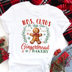 T-shirt En Tri-matière Boulangerie de pain d'épices de Mme Claus Noël