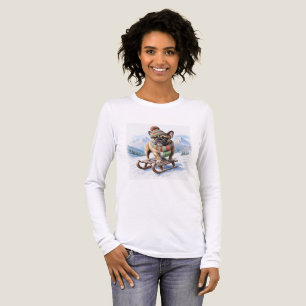 T-shirt En Tri-matière Bouledogue français faisant une descente en traîne