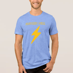 T-shirt En Tri-matière Boulon de Lait Électrique & Bleu