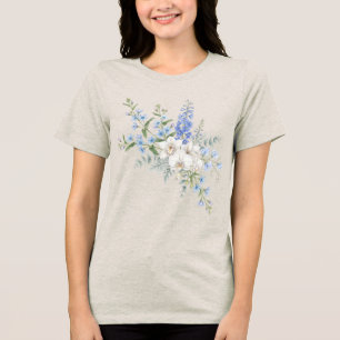 T-shirt En Tri-matière Bouquet de fleurs d'orchidées, floral aquarelle
