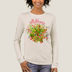 T-shirt En Tri-matière Bouquet de fleurs sauvages avec texte