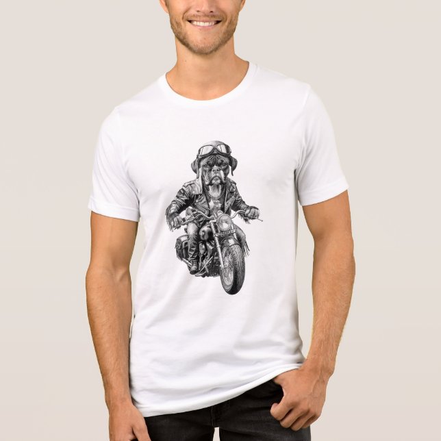 T-shirt En Tri-matière Boxer Biker Chien (Recto)