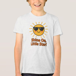 T-shirt En Tri-matière Brillez Petite Étoile Dessin de Soleil Mignon