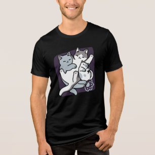 T-shirt En Tri-matière Brosse à lait - Chats à couchage mignon