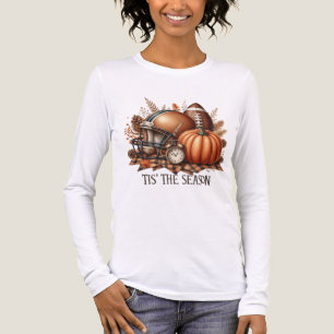T-SHIRT  EN TRI-MATIÈRE BROWN & ORANGE CHUTE THÈME DE SAISON
