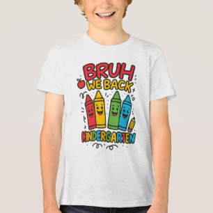 T-shirt En Tri-matière Bruh On Rentre En Maternelle les garçons