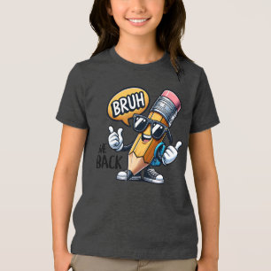 T-shirt En Tri-matière Bruh On Rentre, Retour À L'école Prof