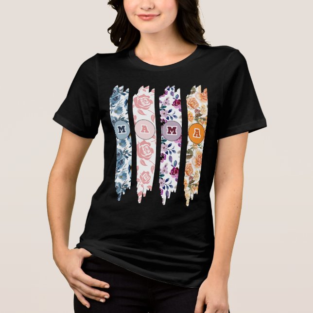 T-shirt En Tri-matière Brush Floral Mama (Recto)