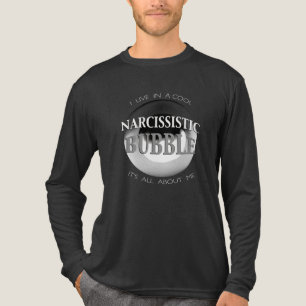 T-shirt En Tri-matière "Bulle narcissique" en noir gris blanc