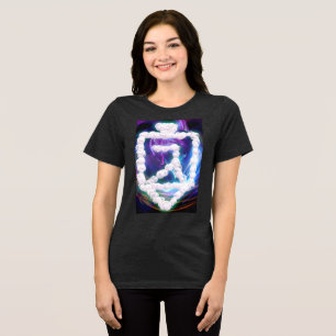 T-shirt En Tri-matière Bulles de dreidel futuristes de Hanukkah