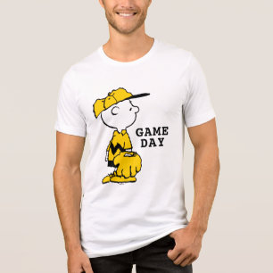 T-shirt En Tri-matière cacahuètes   Charlie Brown Baseball