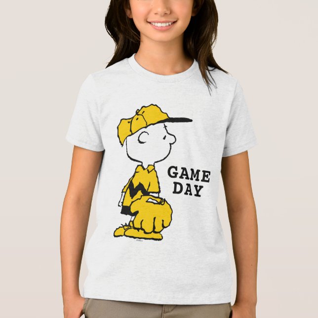 T-shirt En Tri-matière cacahuètes | Charlie Brown Baseball (Recto)