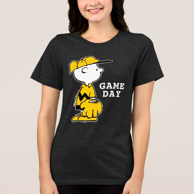 T-shirt En Tri-matière cacahuètes | Charlie Brown Baseball (Recto)