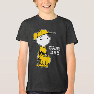 T-shirt En Tri-matière cacahuètes Charlie Brown Baseball