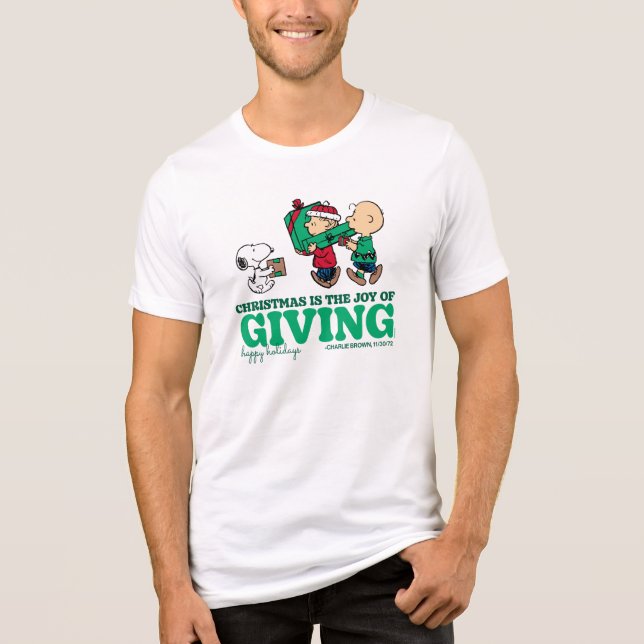 T-shirt En Tri-matière cacahuètes | Noël est la joie de donner (Recto)