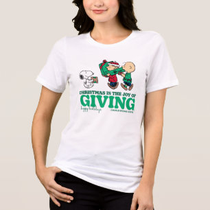 T-shirt En Tri-matière cacahuètes Noël est la joie de donner