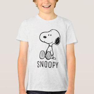 T-shirt En Tri-matière cacahuètes   Snoopy Ajoutez Votre Nom