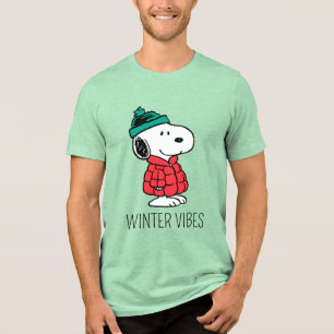 T-shirt En Tri-matière cacahuètes Snoopy Chat d'hiver et Casquette