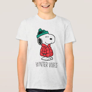 T-shirt En Tri-matière cacahuètes   Snoopy Chat d'hiver et Casquette