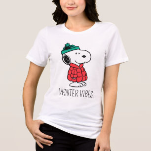 T-shirt En Tri-matière cacahuètes Snoopy Chat d'hiver et Casquette
