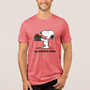 T-shirt En Tri-matière cacahuètes   Snoopy Christmas Gift Giver