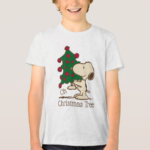 T-shirt En Tri-matière cacahuètes Snoopy Christmas Tree
