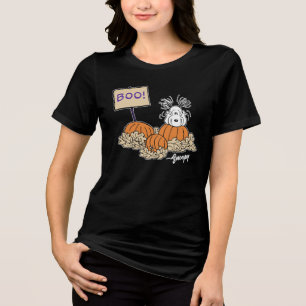 T-shirt En Tri-matière cacahuètes   Snoopy Citrouille Patch Boo!