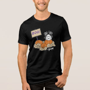 T-shirt En Tri-matière cacahuètes   Snoopy Citrouille Patch Boo!