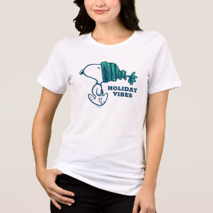 T-shirt En Tri-matière cacahuètes   Snoopy Holiday Happiness Heart