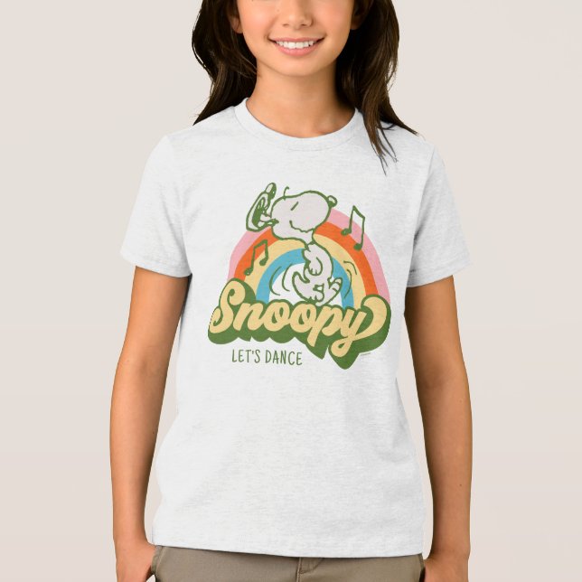 T-shirt En Tri-matière cacahuètes | Snoopy Music Arc en ciel (Recto)