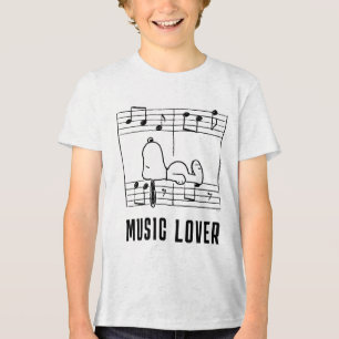 T-shirt En Tri-matière cacahuètes   Snoopy Musical Notes
