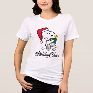 T-shirt En Tri-matière cacahuètes Snoopy Père Noël & Woodstock Cadeau