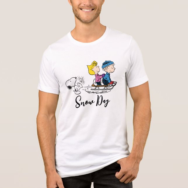 T-shirt En Tri-matière cacahuètes | Snoopy, Sally & Linus Sled (Recto)