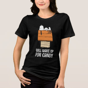 T-shirt En Tri-matière cacahuètes Snoopy Se Réveillera Pour Les Bonbons
