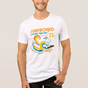 T-shirt En Tri-matière cacahuètes Snoopy Surboard Longboard Competition