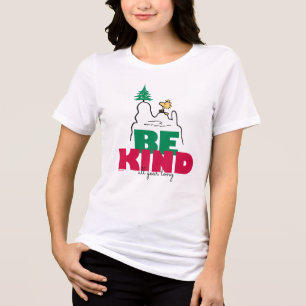 T-shirt En Tri-matière cacahuètes   Snoopy & Woodstock Be Kind