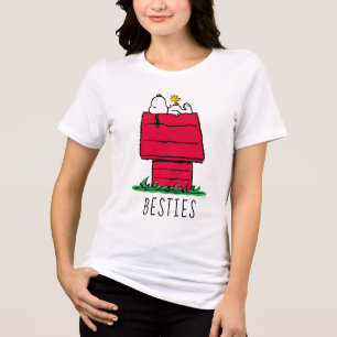T-shirt En Tri-matière cacahuètes   Snoopy & Woodstock Doghouse