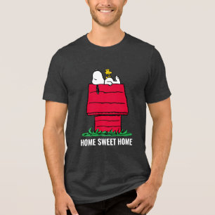 T-shirt En Tri-matière cacahuètes   Snoopy & Woodstock Doghouse