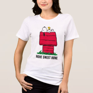 T-shirt En Tri-matière cacahuètes   Snoopy & Woodstock Doghouse