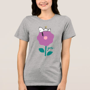 T-shirt En Tri-matière cacahuètes Snoopy & Woodstock Flower Whististle