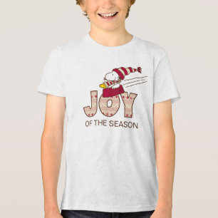 T-shirt En Tri-matière cacahuètes   Snoopy & Woodstock Joy Sled Ride