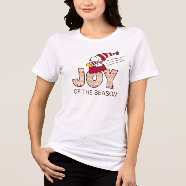 T-shirt En Tri-matière cacahuètes | Snoopy & Woodstock Joy Sled Ride (Recto)
