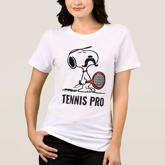 T-shirt En Tri-matière cacahuètes | Snoopy's Mustache Jouer au tennis (Recto)
